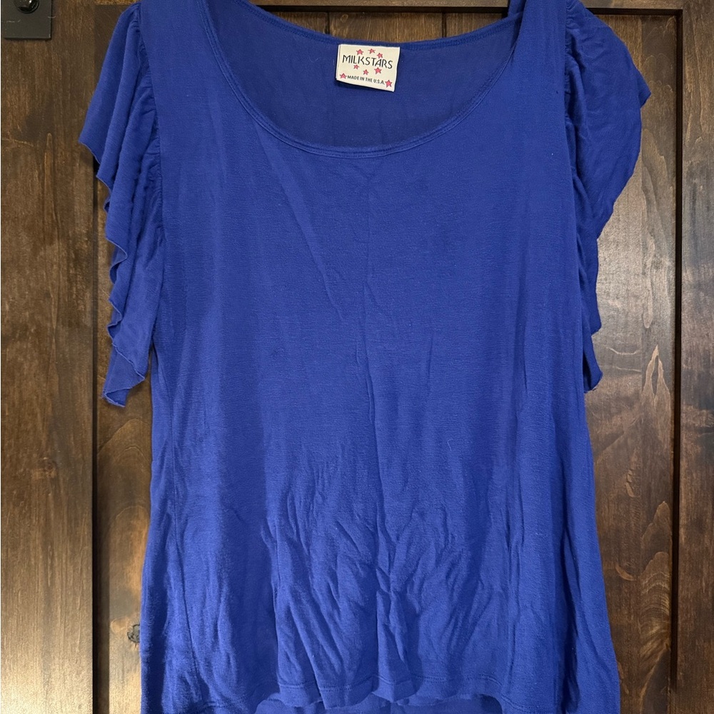 Milkstars  Women's Vibrant Blue Blouse size  M